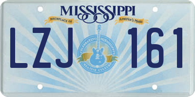 MS license plate LZJ161
