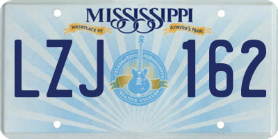 MS license plate LZJ162