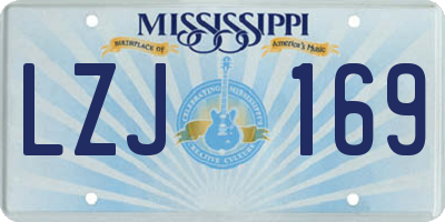 MS license plate LZJ169