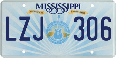 MS license plate LZJ306