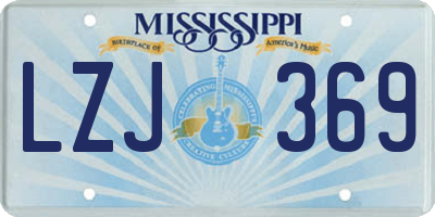 MS license plate LZJ369