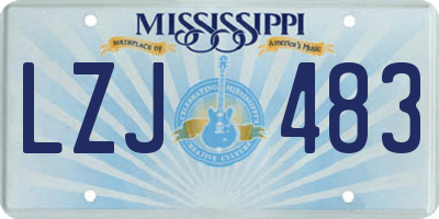 MS license plate LZJ483