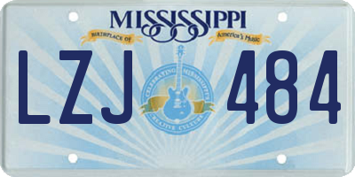 MS license plate LZJ484