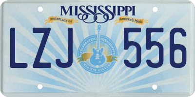 MS license plate LZJ556