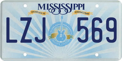 MS license plate LZJ569