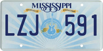 MS license plate LZJ591