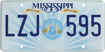 MS license plate LZJ595