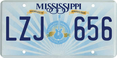 MS license plate LZJ656