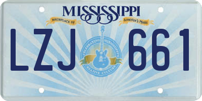 MS license plate LZJ661