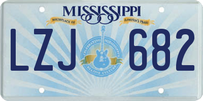 MS license plate LZJ682