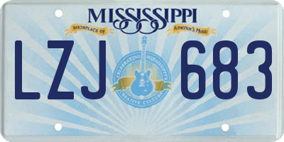 MS license plate LZJ683