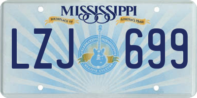 MS license plate LZJ699