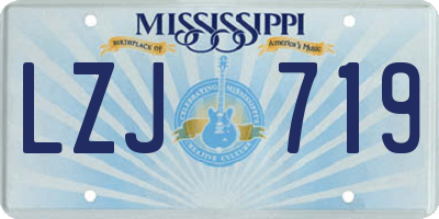 MS license plate LZJ719