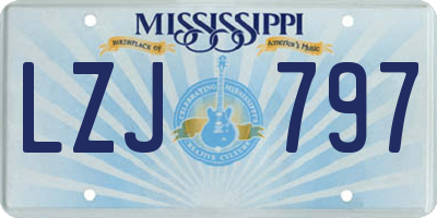 MS license plate LZJ797