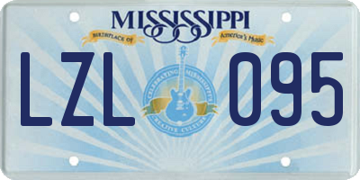 MS license plate LZL095