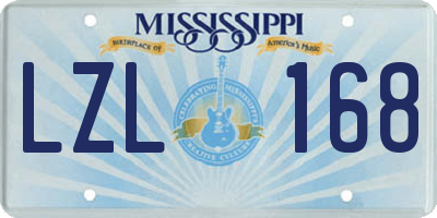 MS license plate LZL168