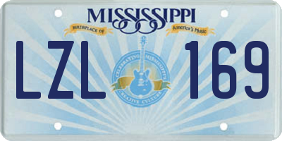 MS license plate LZL169