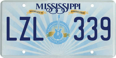 MS license plate LZL339