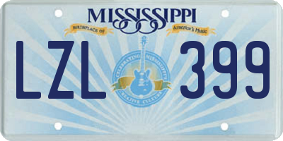 MS license plate LZL399