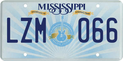MS license plate LZM066