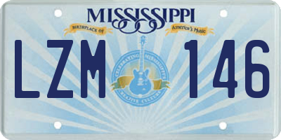 MS license plate LZM146