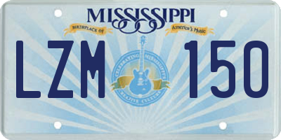 MS license plate LZM150