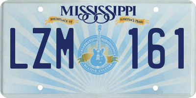 MS license plate LZM161