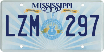 MS license plate LZM297
