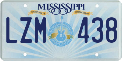 MS license plate LZM438
