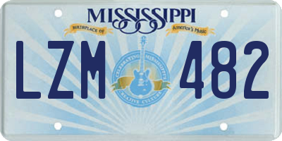 MS license plate LZM482