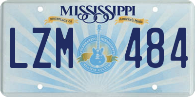 MS license plate LZM484