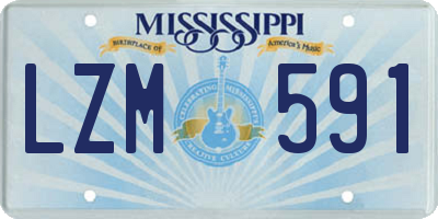 MS license plate LZM591