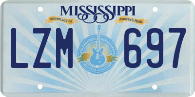 MS license plate LZM697