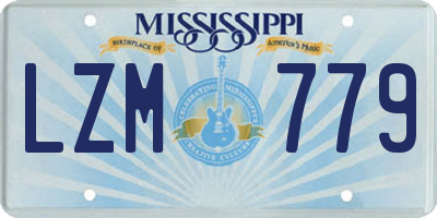 MS license plate LZM779