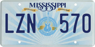 MS license plate LZN570