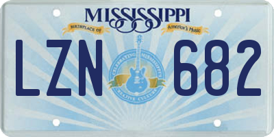 MS license plate LZN682