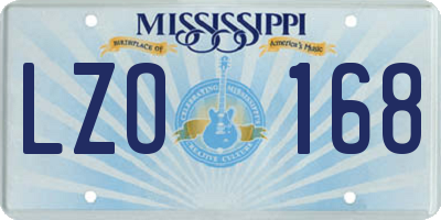 MS license plate LZO168