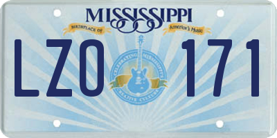 MS license plate LZO171