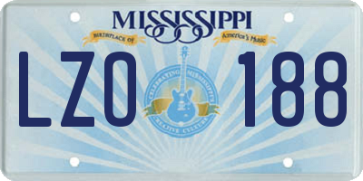 MS license plate LZO188
