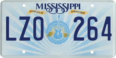 MS license plate LZO264