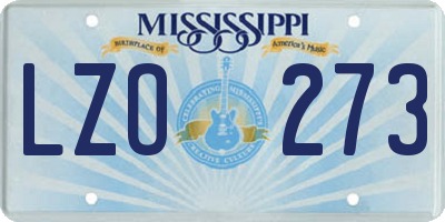 MS license plate LZO273