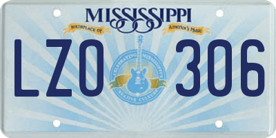 MS license plate LZO306