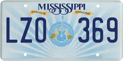 MS license plate LZO369