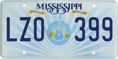 MS license plate LZO399