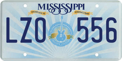 MS license plate LZO556