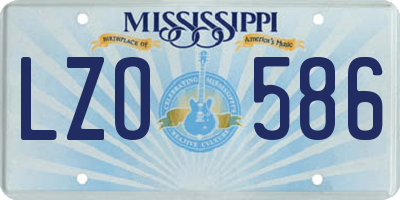 MS license plate LZO586