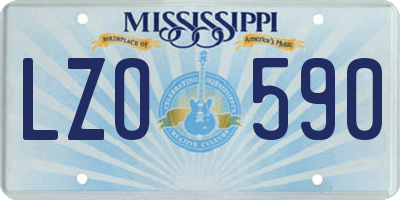 MS license plate LZO590
