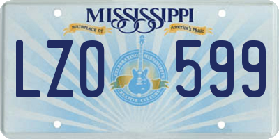 MS license plate LZO599