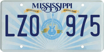 MS license plate LZO975