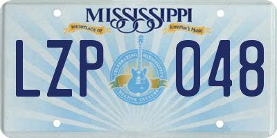 MS license plate LZP048